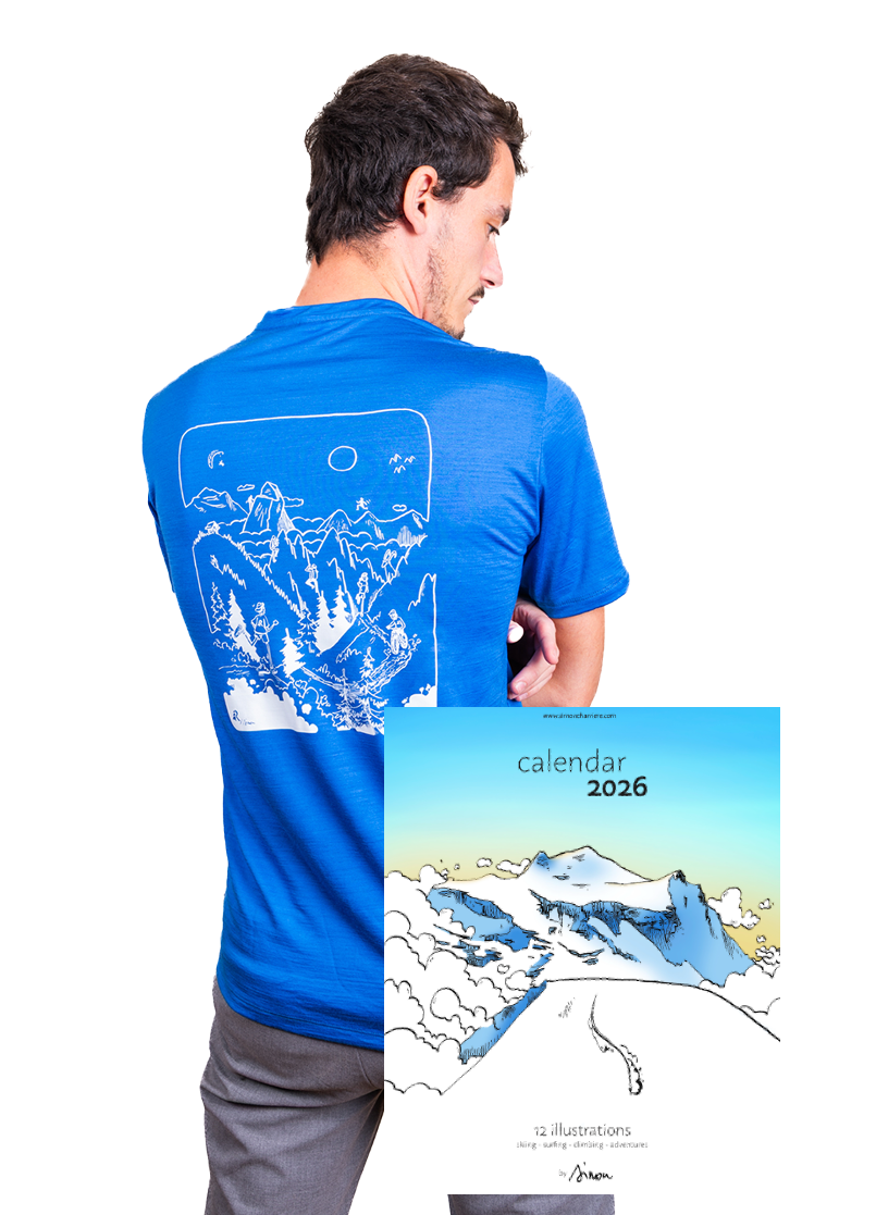 T-Shirt Mountain Art - H