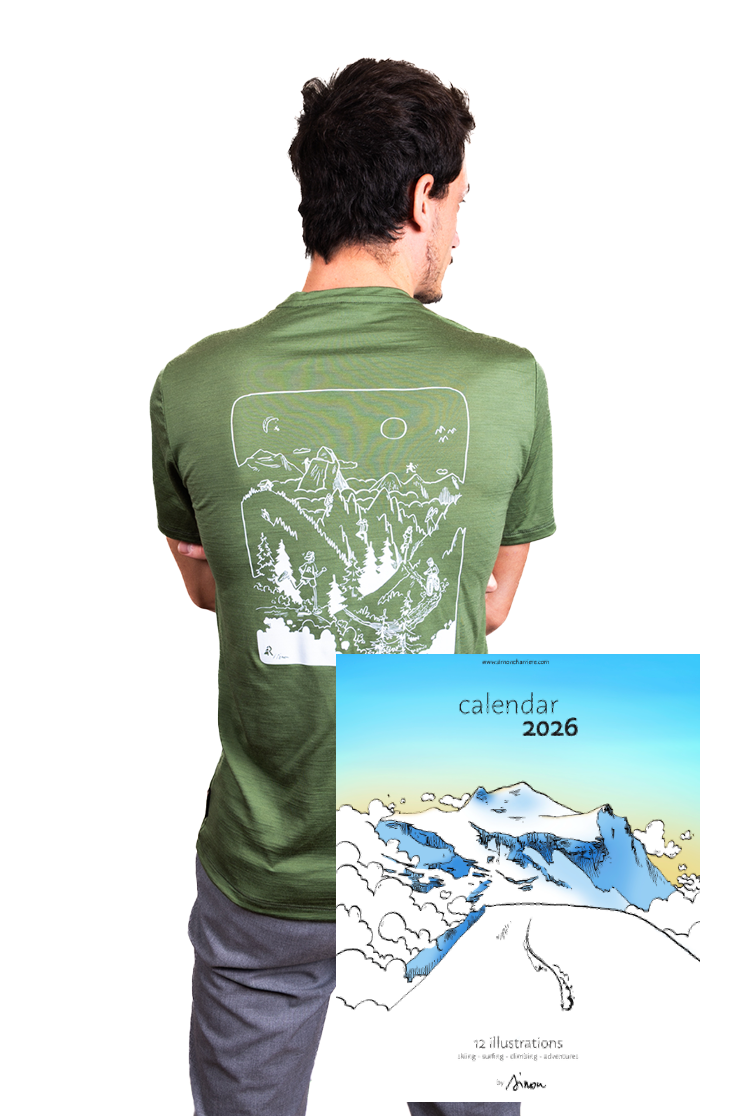 T-Shirt Mountain Art - H