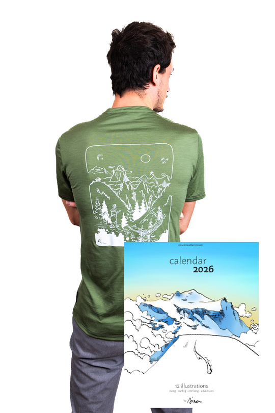 T-Shirt Mountain Art - H