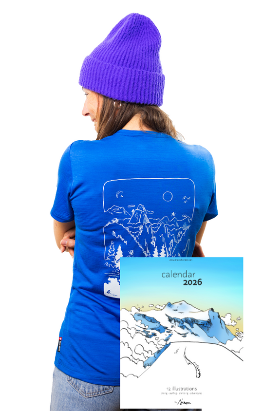 T-Shirt Mountain Art - F